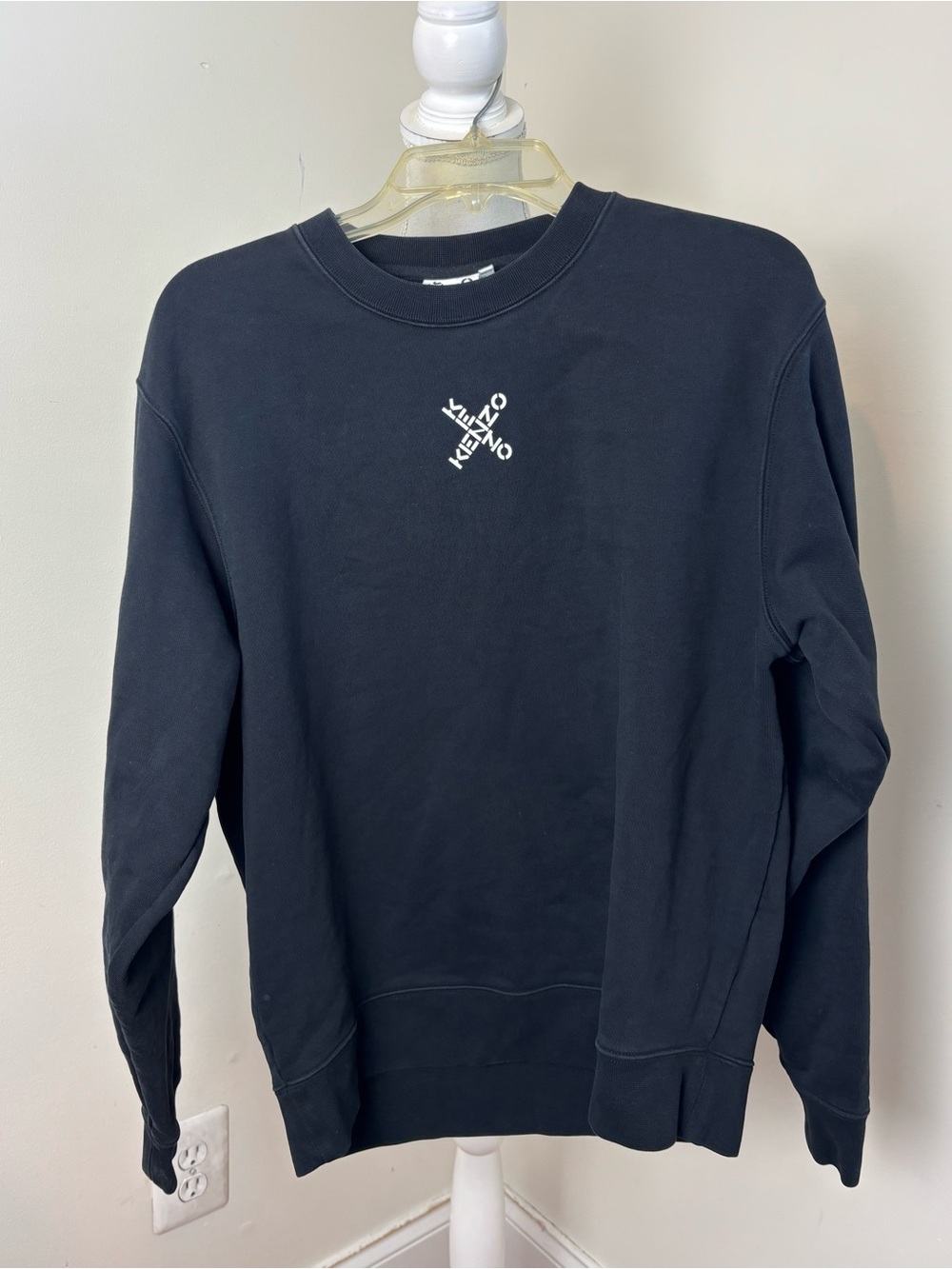 KENZO Sport 'Little X' Crewneck Sweatshirt in Black Size Large